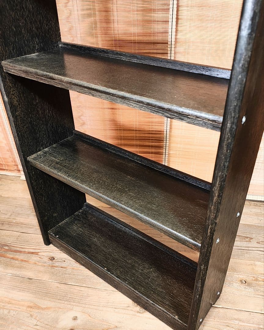 木製本棚5段　オープンラック　昭和レトロ　古家具