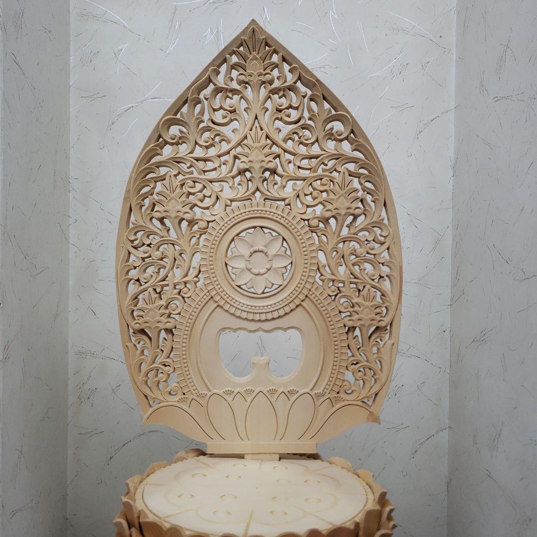 Ｂフライデー蔵出し特価仏像上彫りヒバ材 薬師如来坐像6.0寸★お薬師さん