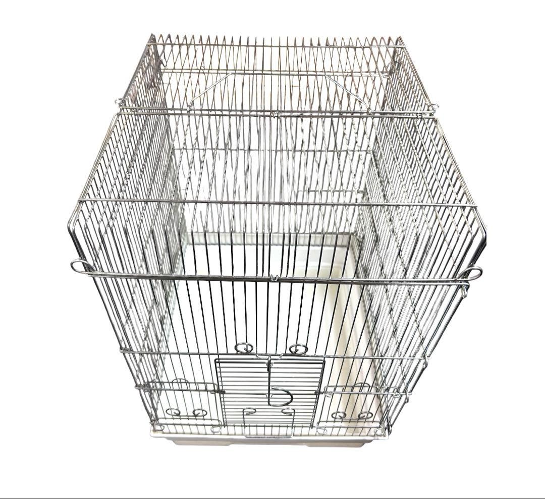 HOEI ステンレス　鳥かご　おやすみカバー付き 止まり木2本