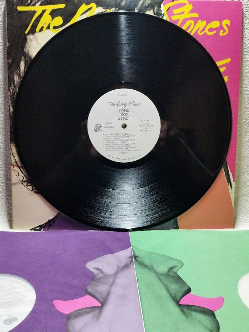 『ＬＯＶＥ ＹＯＵ ＬＩＶＥ／ＴＨＥ ＲＯＬＬＩ…』帯付・２枚組見本盤【中古ＬＰ