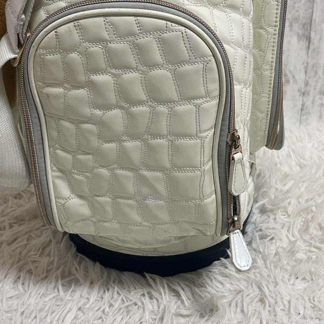 オウル OUUL ホワイトアリゲーター キャディバッグ ヘッドカバー付き