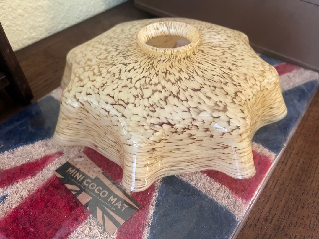 乳白 レモンイエロー 吹雪 電傘 電笠 シェードランプ 氷コップ アンティーク