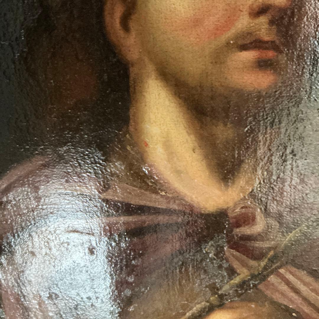 17世紀スペイン絵画　作者不明　本物　宗教画　アート　アンティーク絵画　油彩画