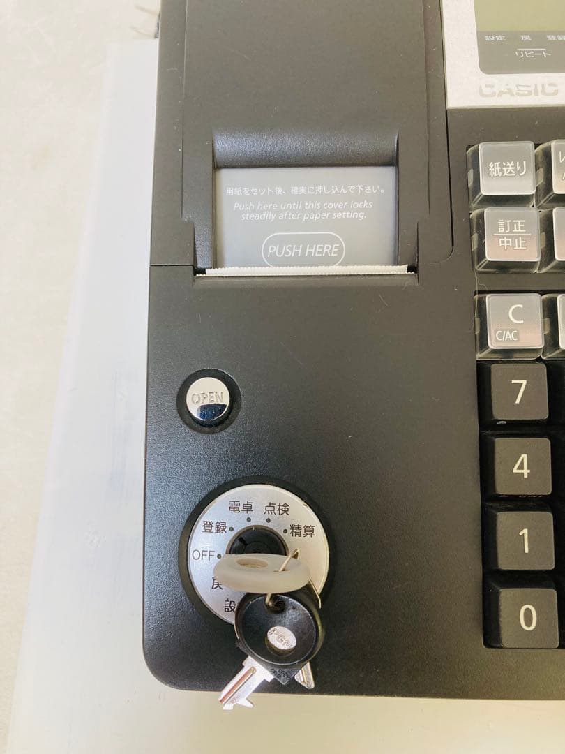 カシオ　CASIO　電子レジスター　レジ　TE-300　TE300　黒色ブラック