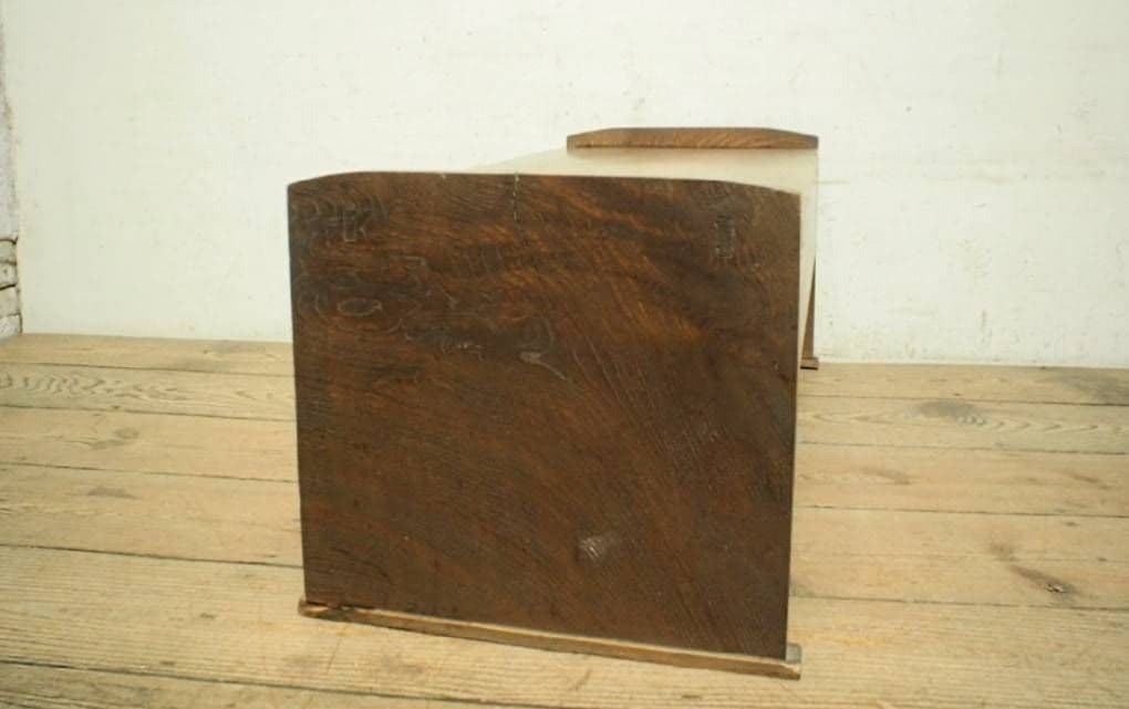 1068 アンティーク　栗の文机　ローテーブル　座卓　帳場机　陳列台　レトロ