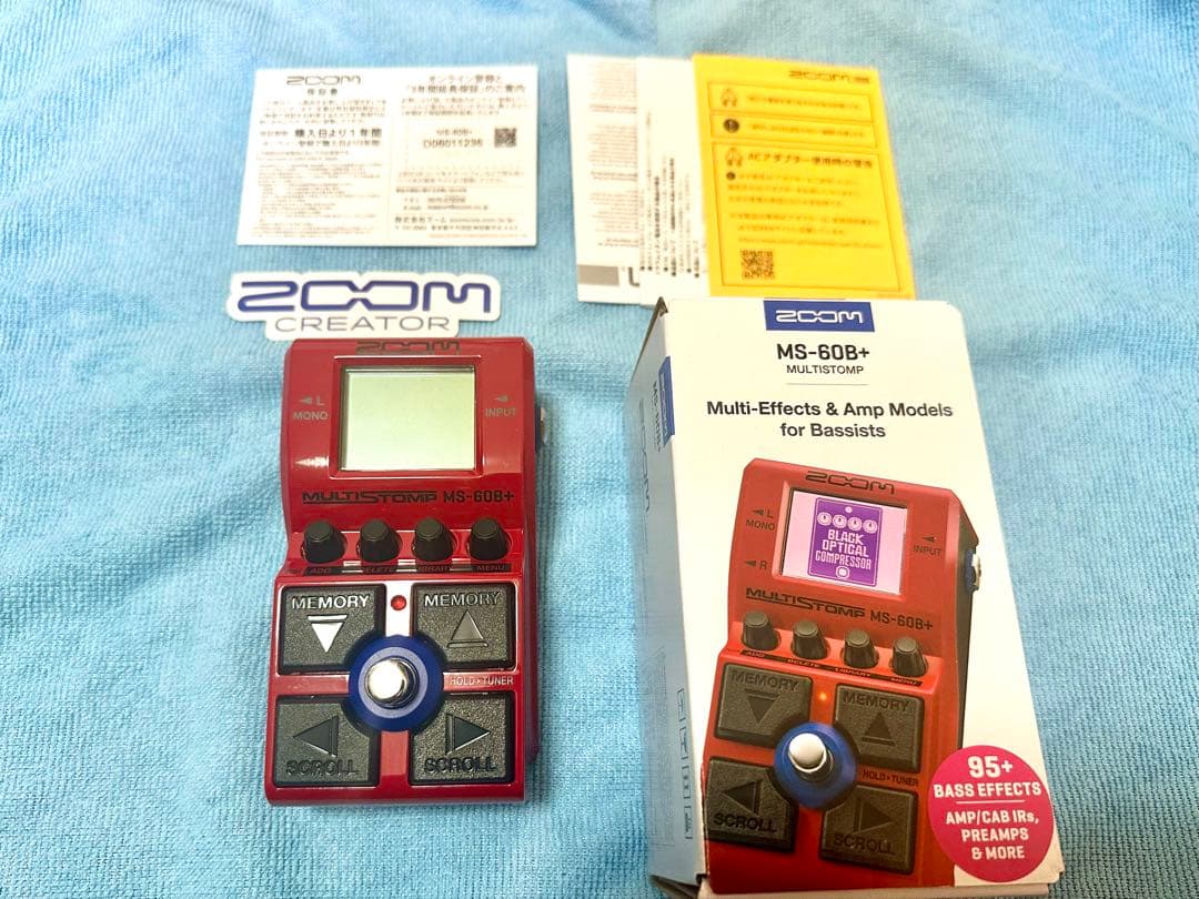 【美品】ZOOM MS-60B+ マルチエフェクター MULTISTOMP