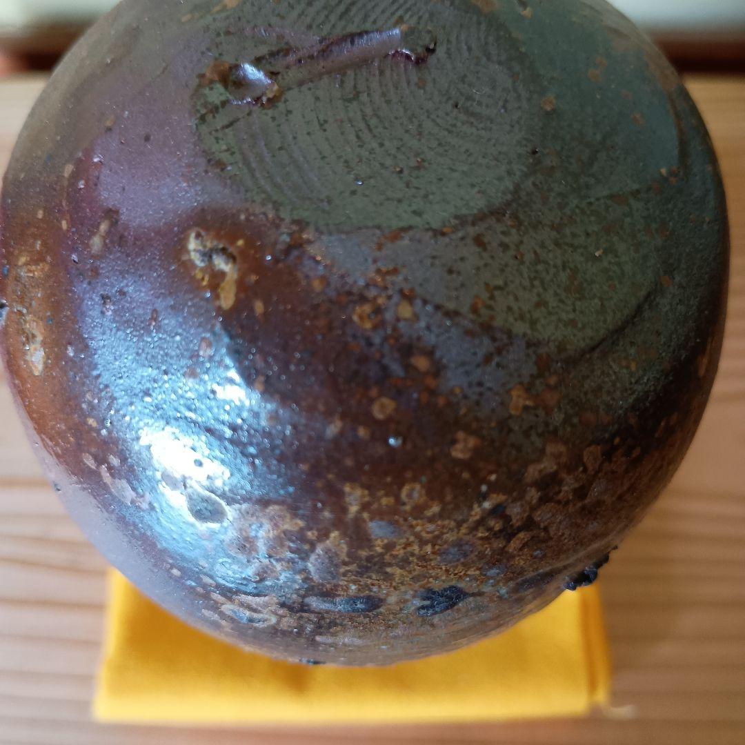 あ*様 人間国宝 藤原雄 作 備前　徳利　共箱　共布　栞 　窯変