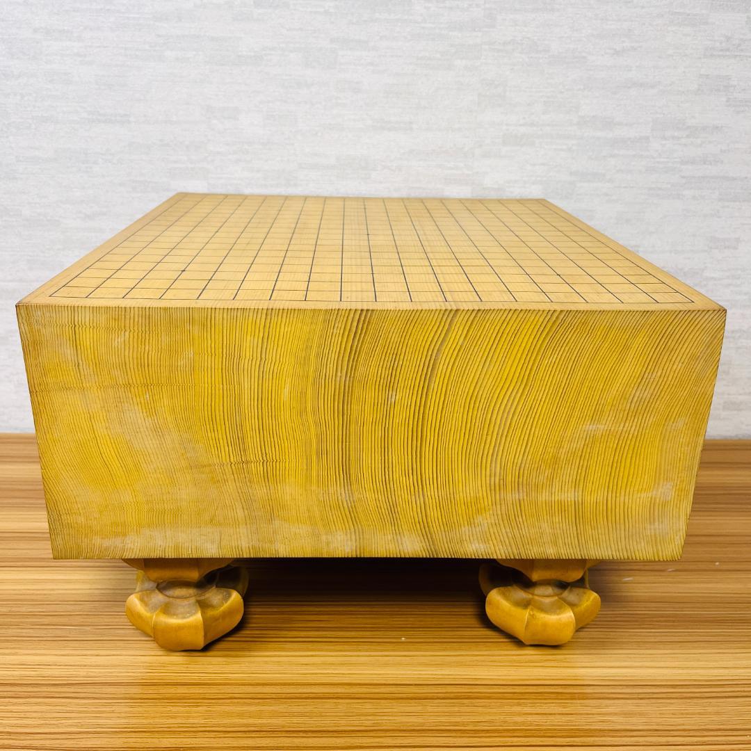 日向碁盤店 脚付碁盤 天地柾 柾目 囲碁 ヘソ有り 19路盤