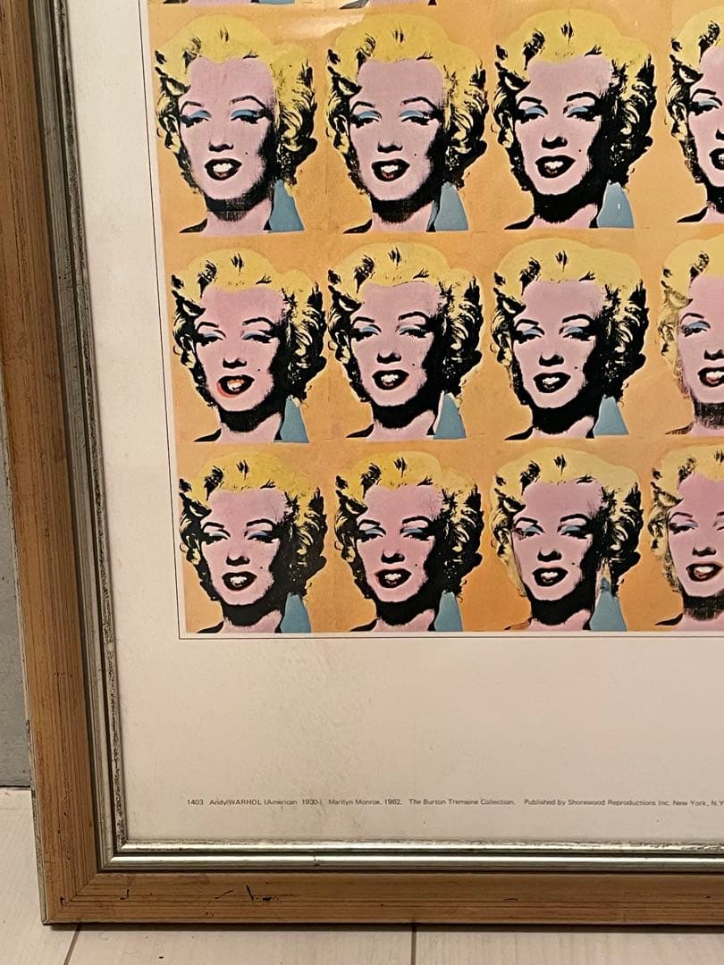 希少品　アンディーウォーホル　モンロー　ポスター　額縁付き