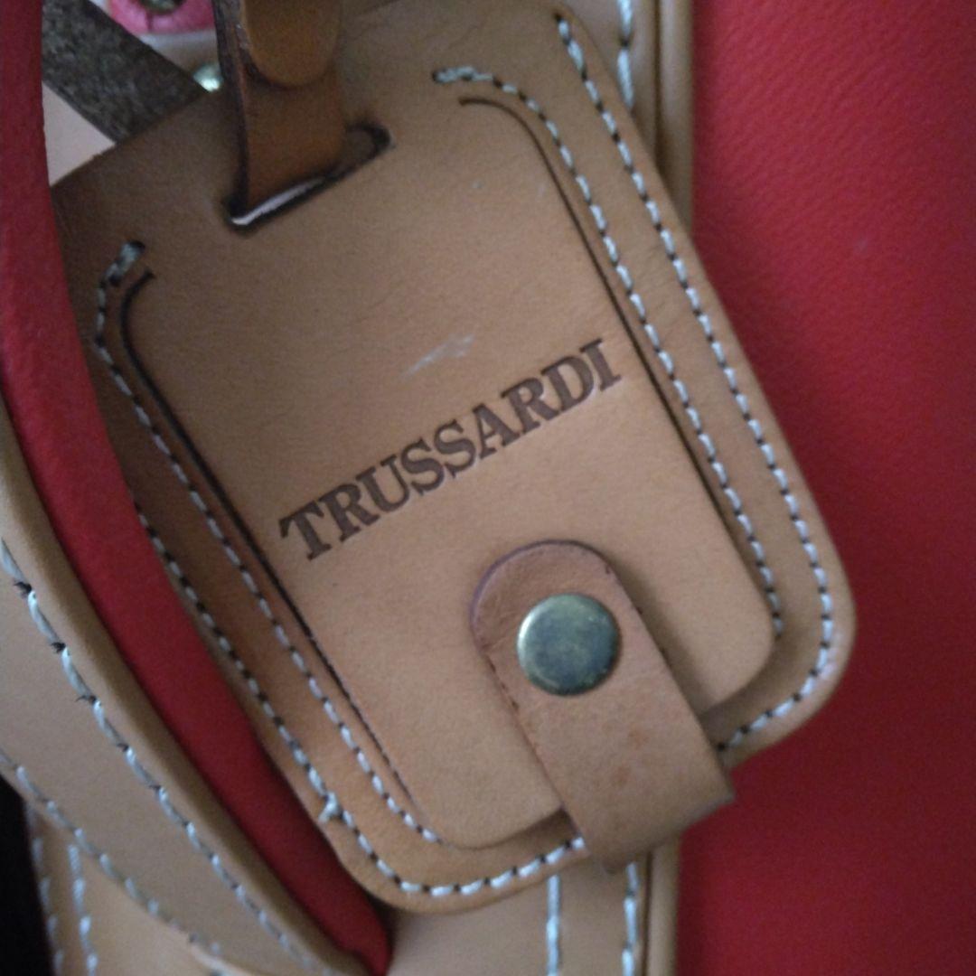 未使用　 トラサルディ ゴルフキャディーバッグ　レッド系　タグ付き