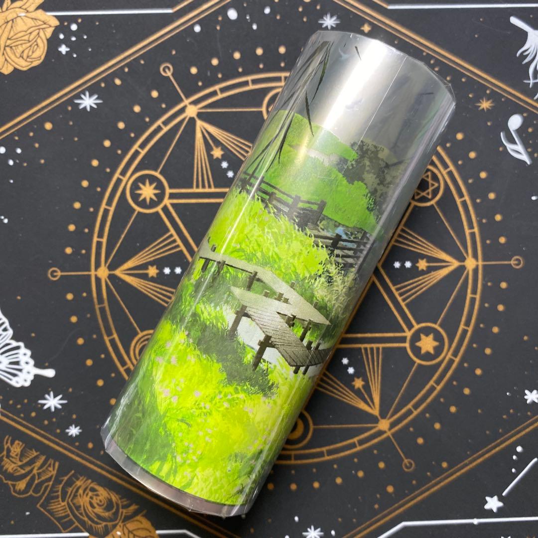 【8881】海外　マステ　5m巻　PETマスキングテープ　橋　池　春景色背景系