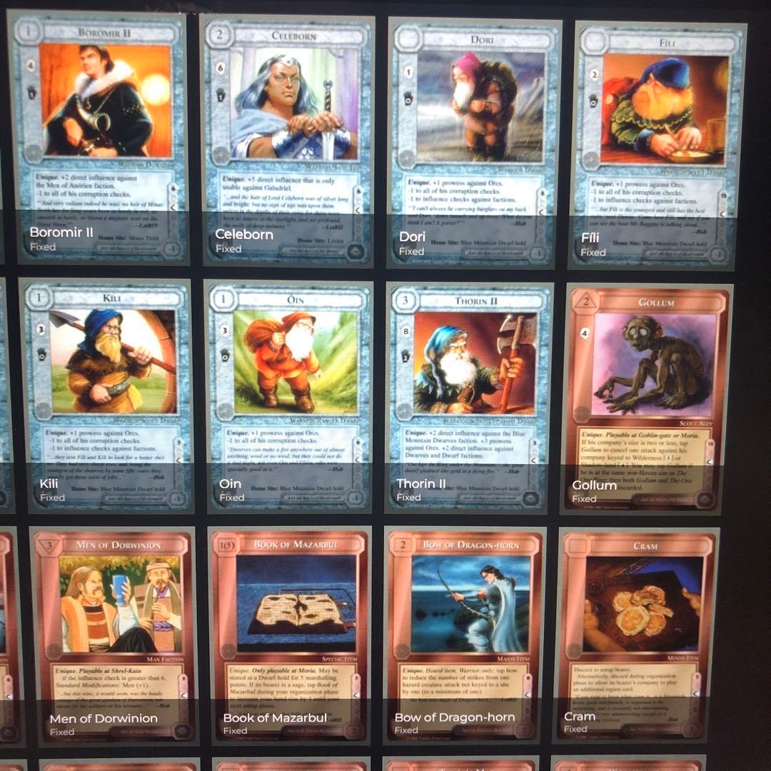 ミドルアース　カード　チャレンジデッキC ccg コンプ　指輪物語　トレカ