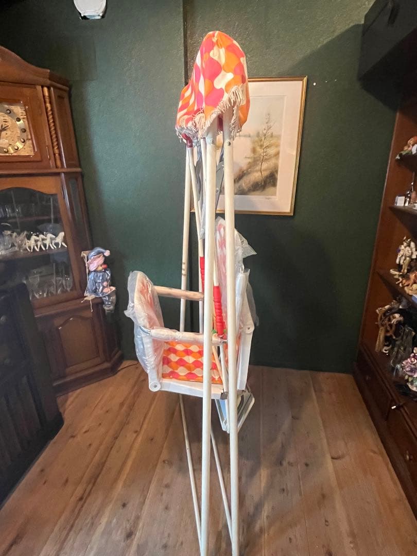 対面式 ブランコ ガーデン レトロポップ 昭和レトロ 当時物 インテリア