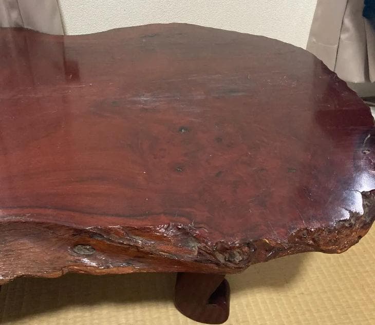 花梨　一枚板　テーブル　アンティーク レトロ　古民家　和室