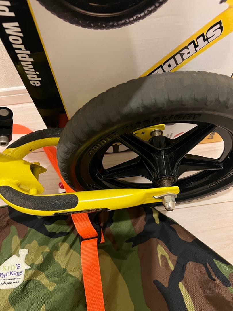 STRIDER バランスバイク イエロー 箱あり収納バッグ付き