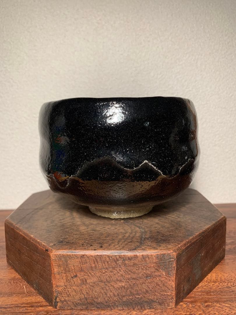 黒楽幕釉茶碗 御大典記念 銘 「平成」佐々木昭楽造 小林太玄和尚御書付
