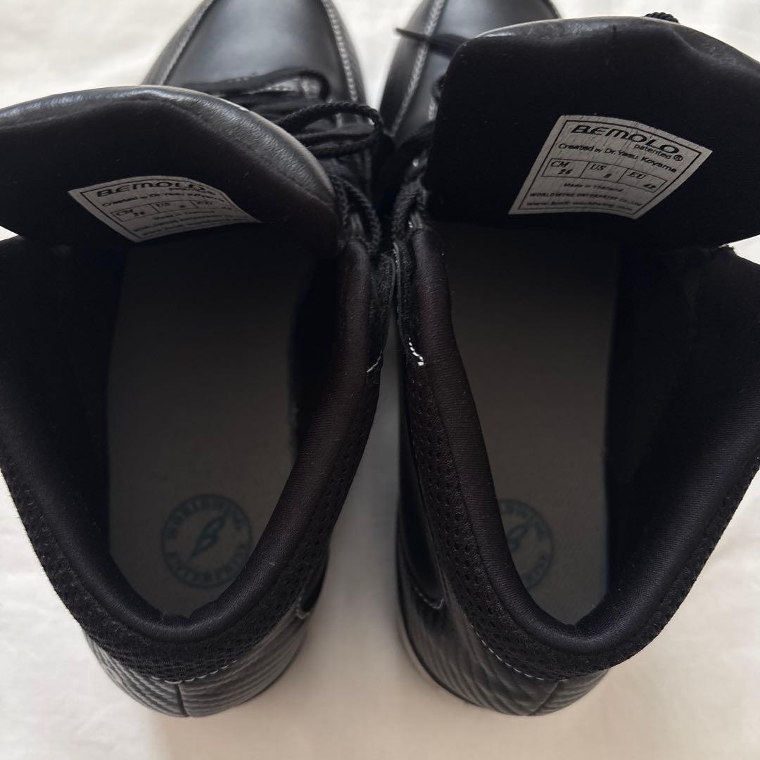 ビモロシューズ　BEMOLO ブラック　ハイカットシューズ　26センチ