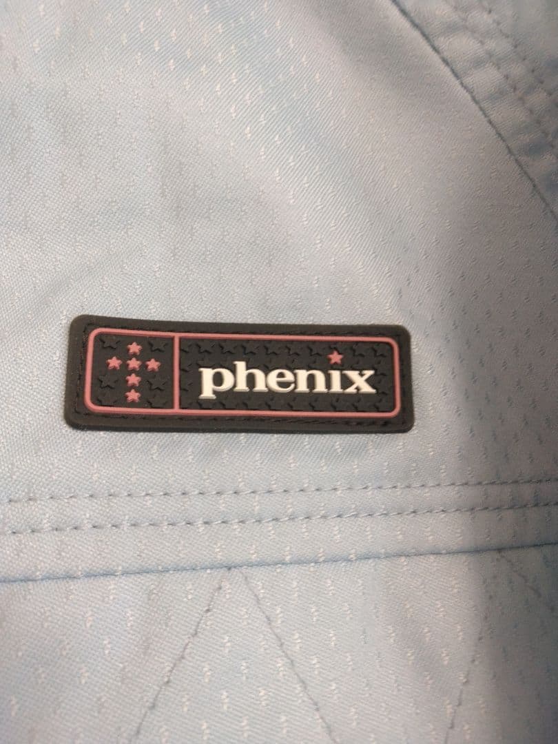 水色ファー付きジャケット