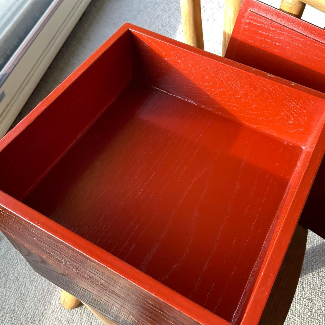 木製重箱 金箔装飾