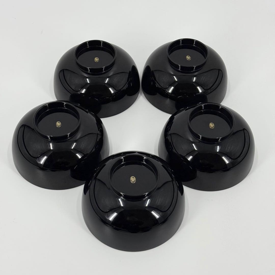 象彦 五清 吸物椀 五客セット 漆器 蒔絵 金彩 木製 高級 松竹梅蘭菊