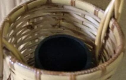 茶道具 花入 籠花入 淡々斎好 蝉籠花入 長尾宗湖