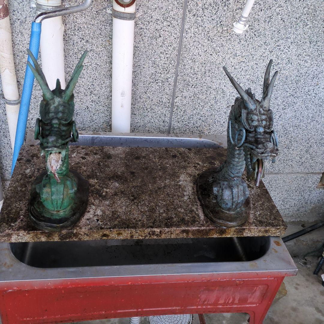 手水舎 龍神 龍の蛇口 真鍮製青銅色 龍の蛇口 水の神様