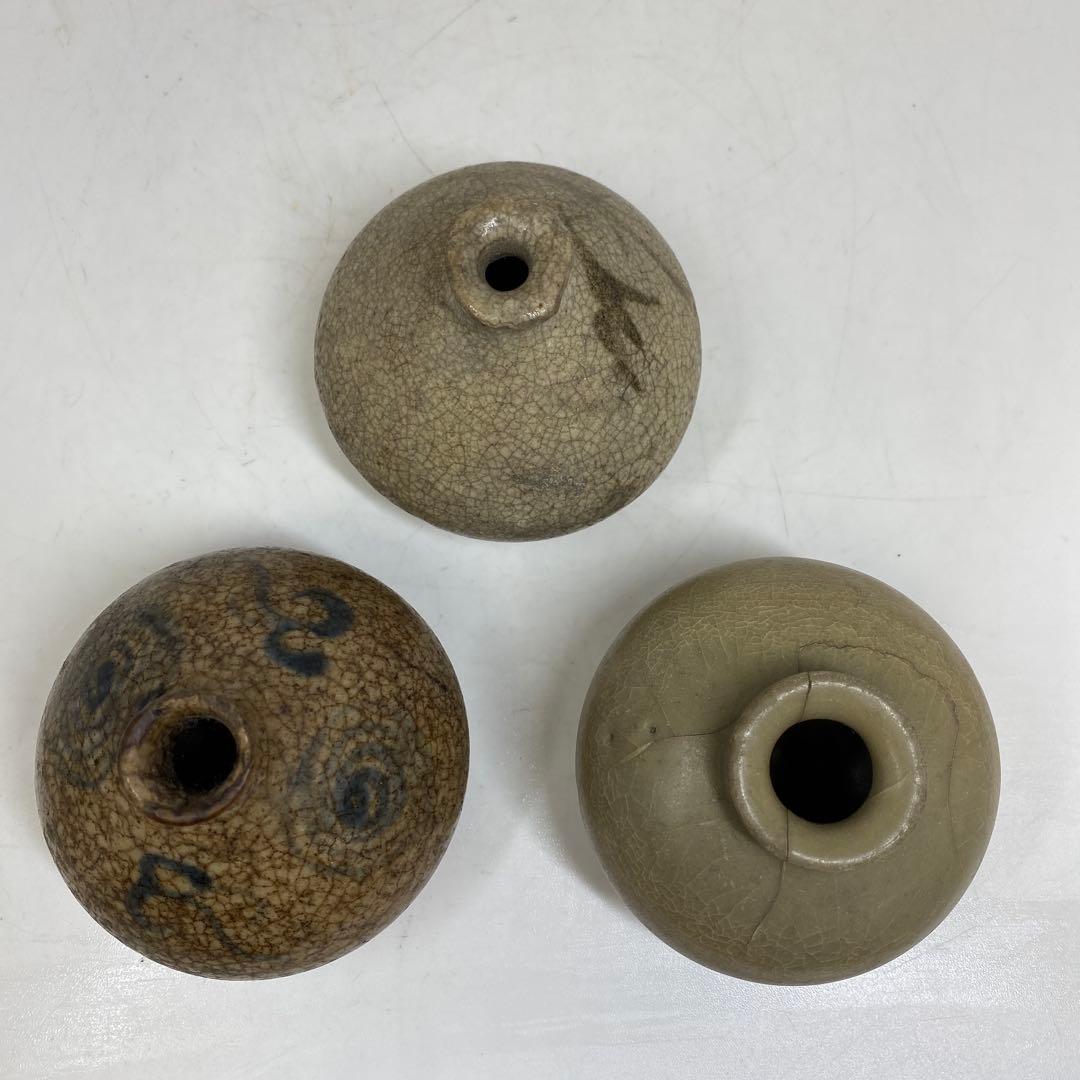 約300〜400年前　古唐津　黒高麗　高麗青磁　油壺5点　東さ7-0616②