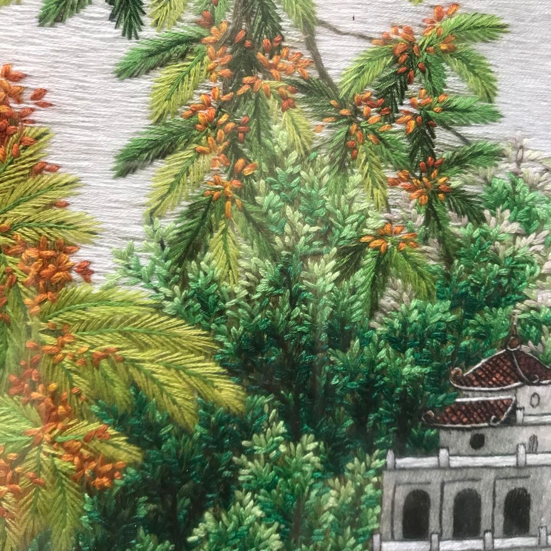 刺繍絵　ホアンキエム湖