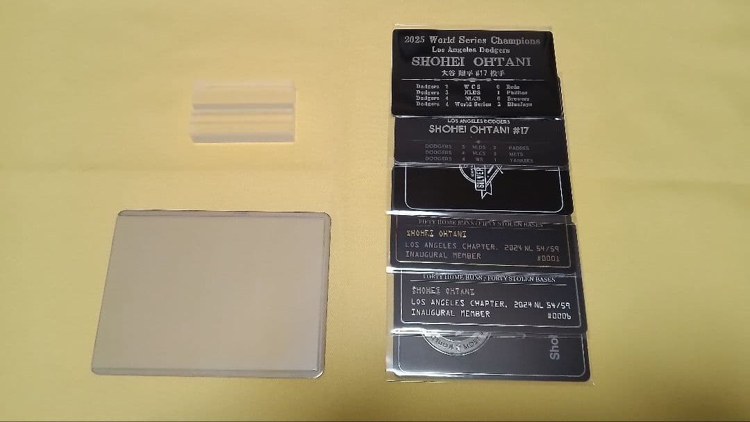 【 ドジャース 大谷５０ー５０金銀 ボール＆各種記念プレート６枚＆空ケース４個】