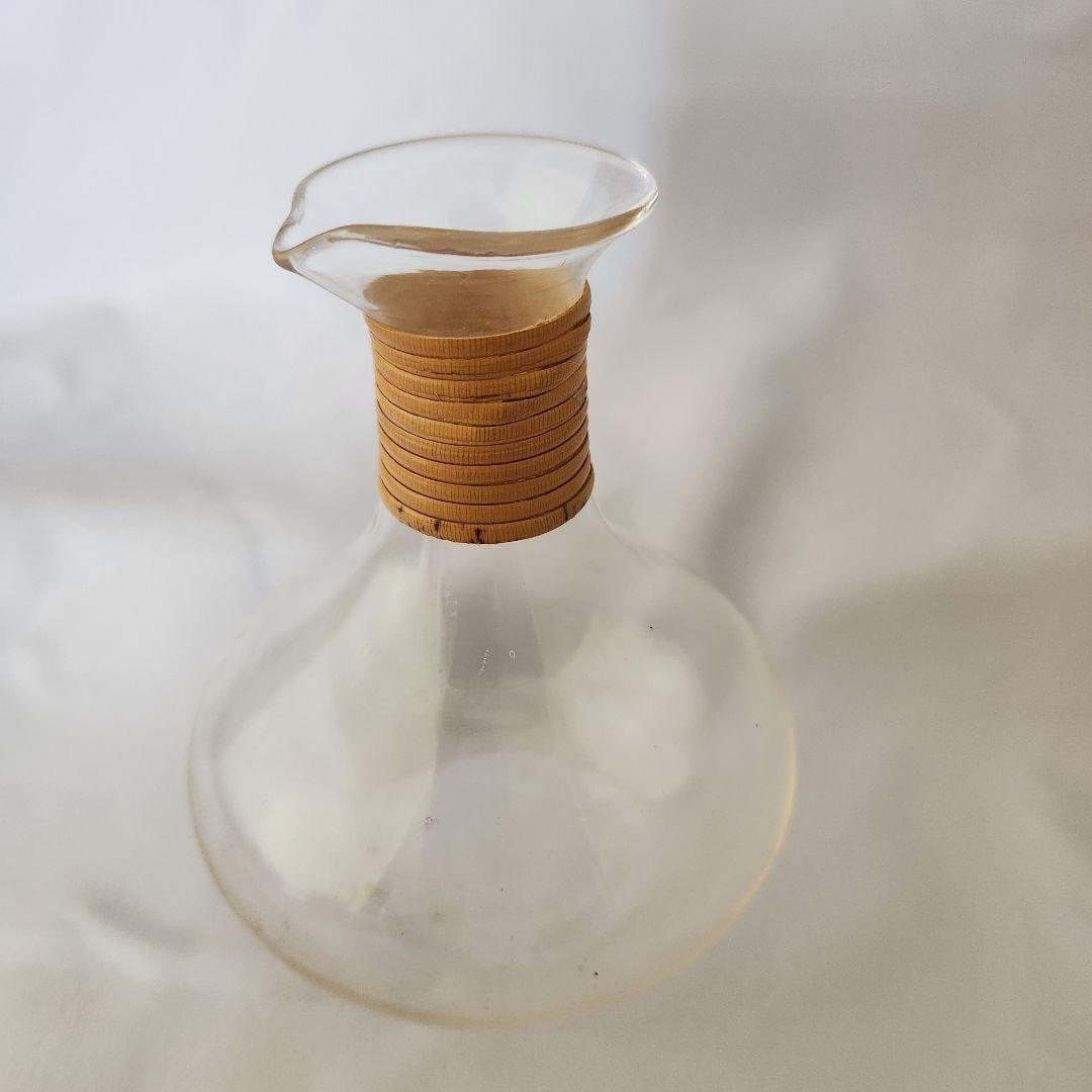 籐巻 ガラス とび口 燗徳利 大正 昭和 寄席 劇場用 吹きガラス