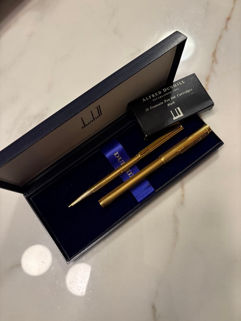 ダンヒル 万年筆 14K GERMANY刻印 コンバーター付 ボールペンセット