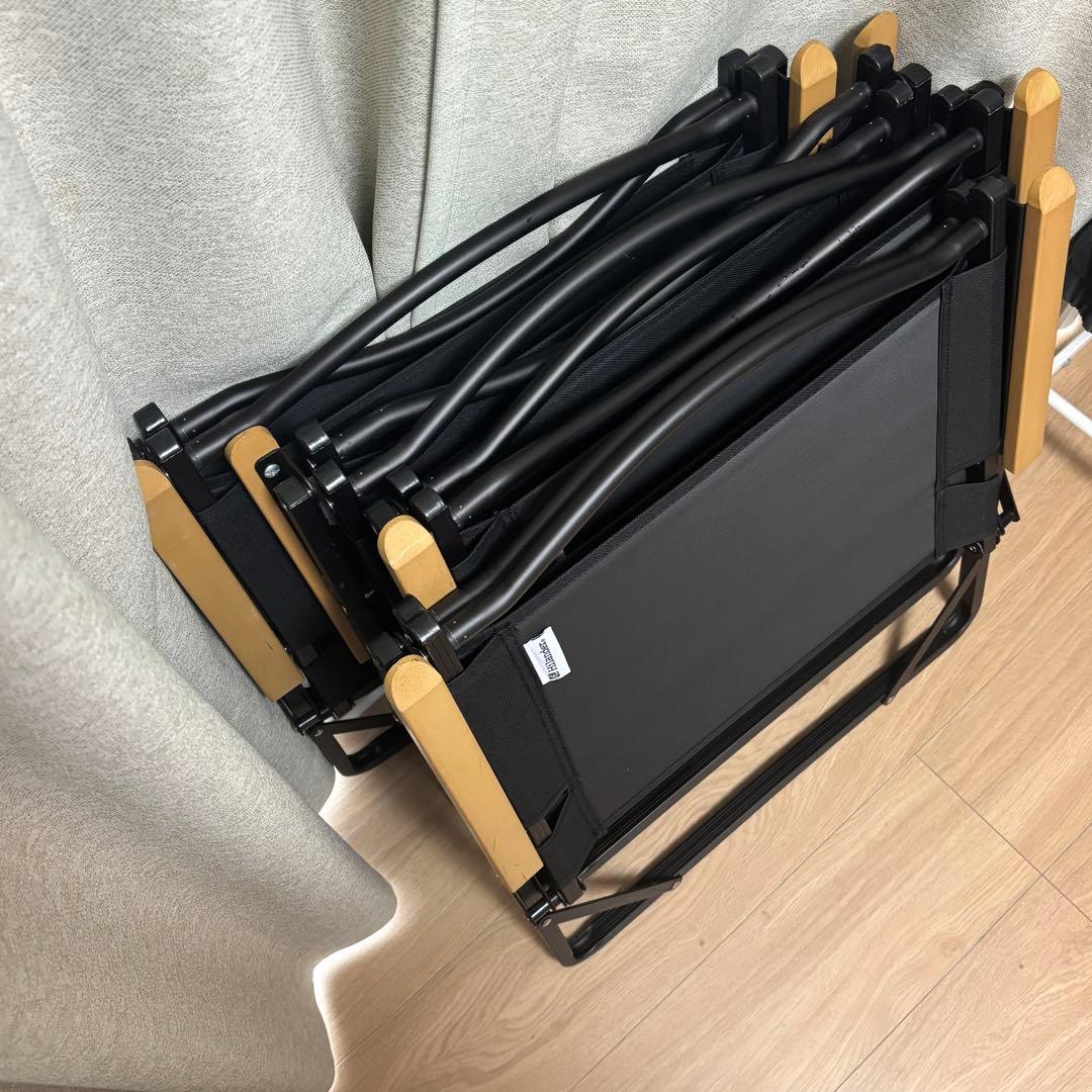 potatoハイランダー　アルミデッキチェア　4脚セット