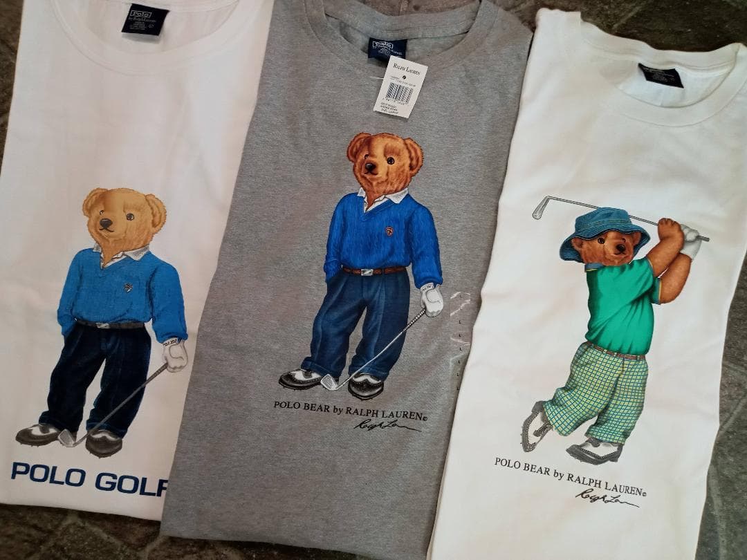 90's POLO ラルフローレン　GOLF ポロベアＴシャツ　3枚セット