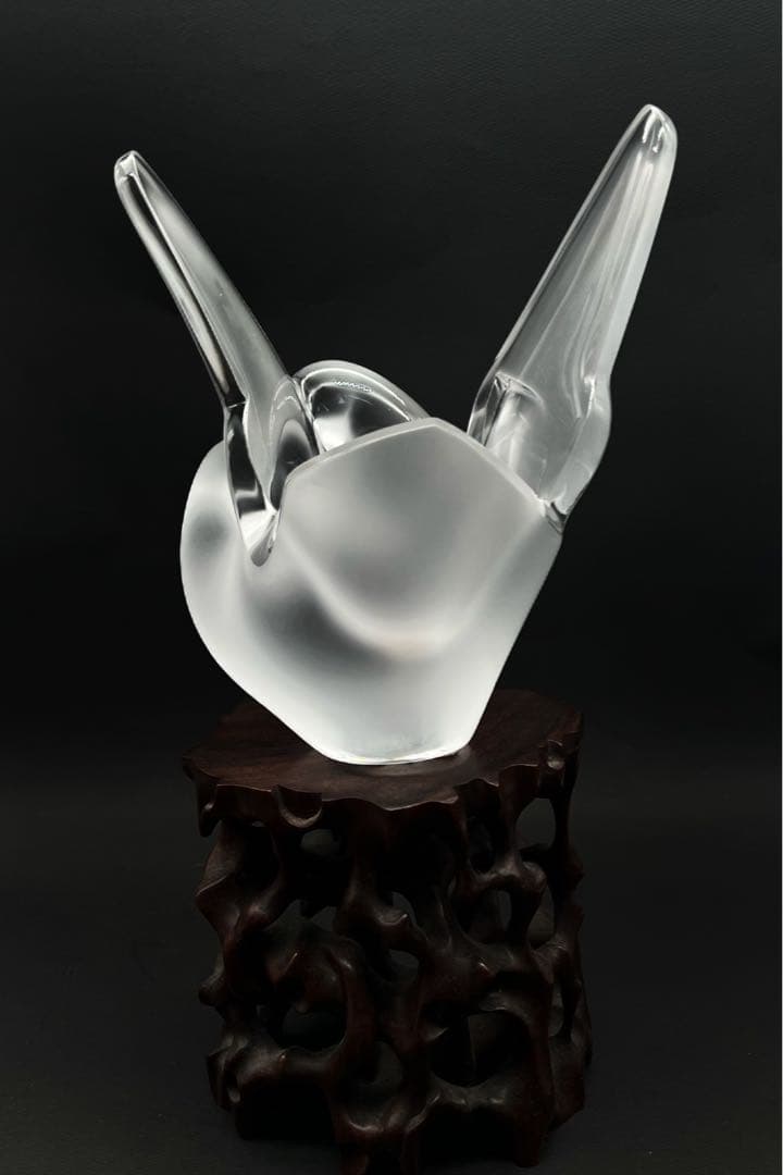 ラリック シルヴィー LALIQUE SYLVIE Flower Vase鳥花瓶