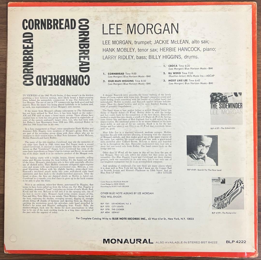 【LP/US初版】Lee Morgan / Cornbread