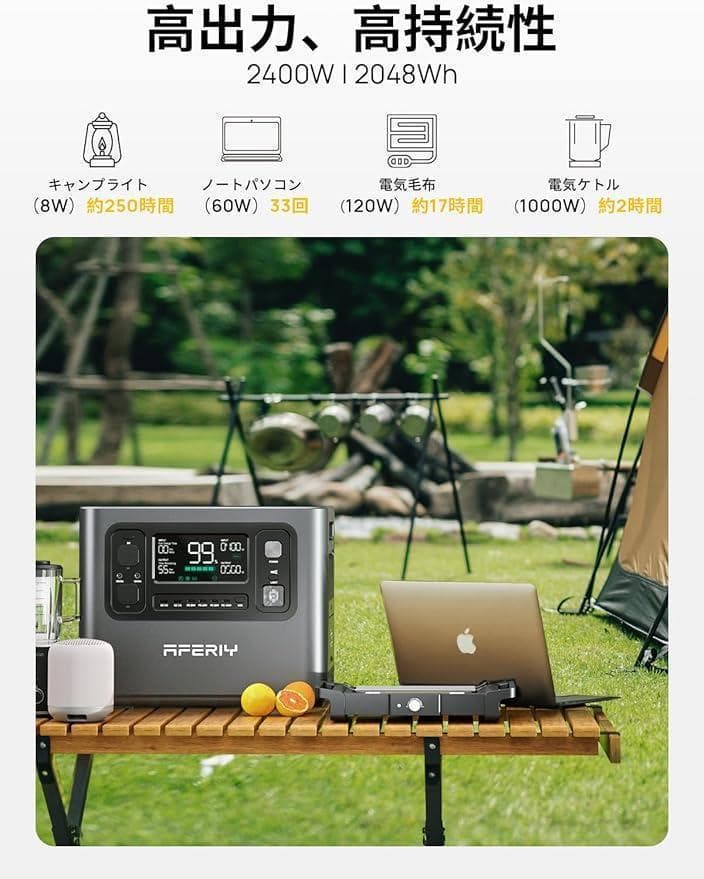 新品未開封　ポータブル電源 大容量 2048Wh　AFERIY P210