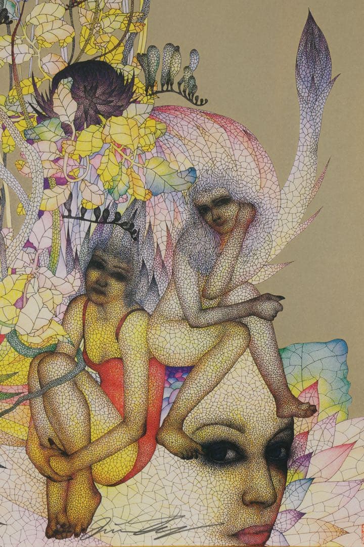 城景都 リトグラフ 「白夜の頃」 AP 直筆サイン 落款 額装 箱付