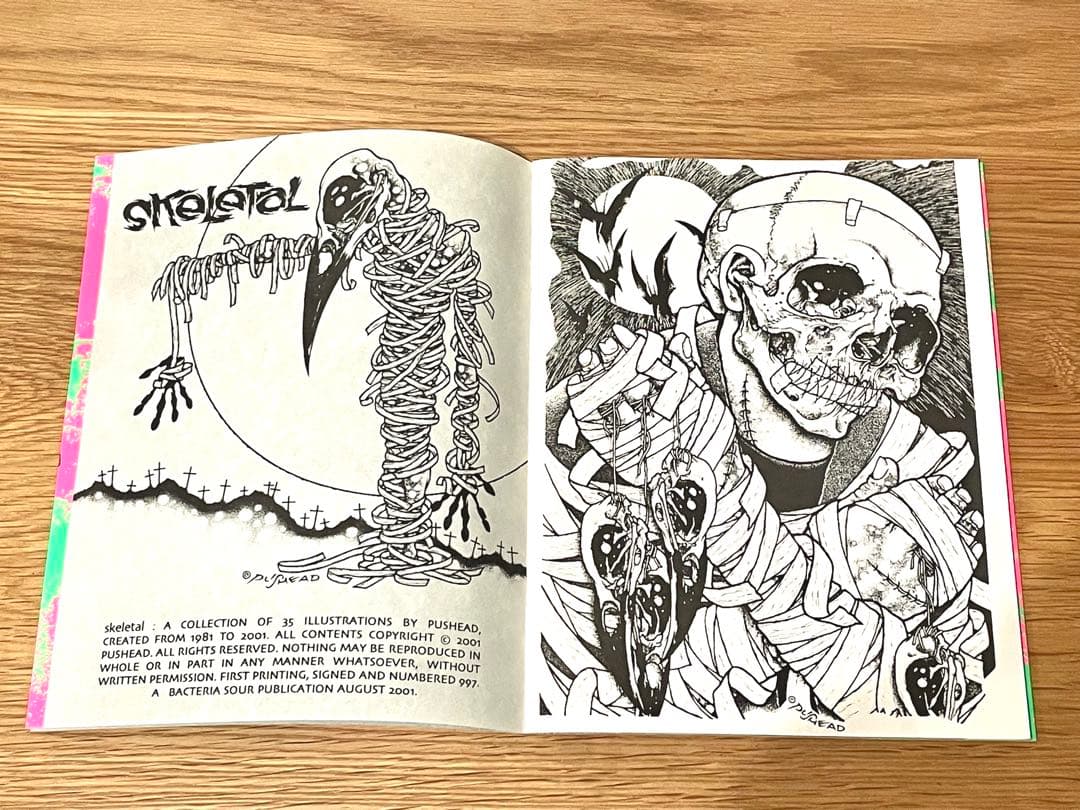 PUSHEADパスヘッドSKELETAL画集 作品集 直筆サイン入り限定997部