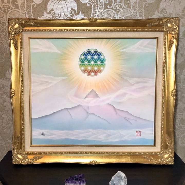 新春SALE☆エナジーアートエベレスト曼荼羅フラワーオブライフ F10号