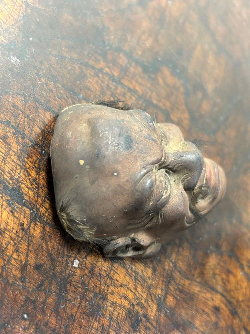 お面　室町時代頃？　5.8cm　/　能面 傀儡 仮面　根付