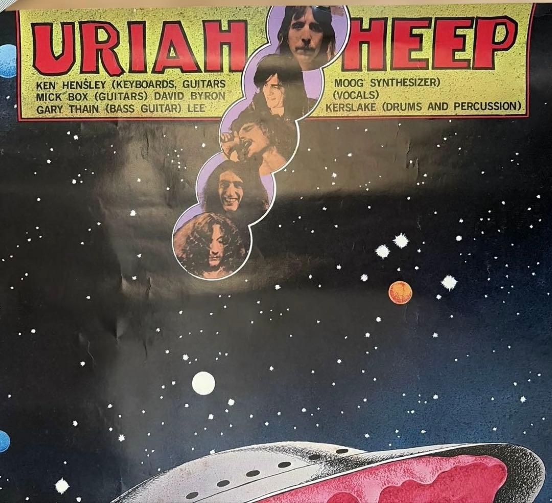 ユーライアヒープ　大判ポスター　B1サイズ　及川正道イラスト　当時もの