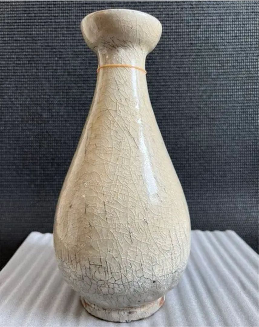 高橋佐門　造　花瓶　粉吹窯変　陶印あり　骨董