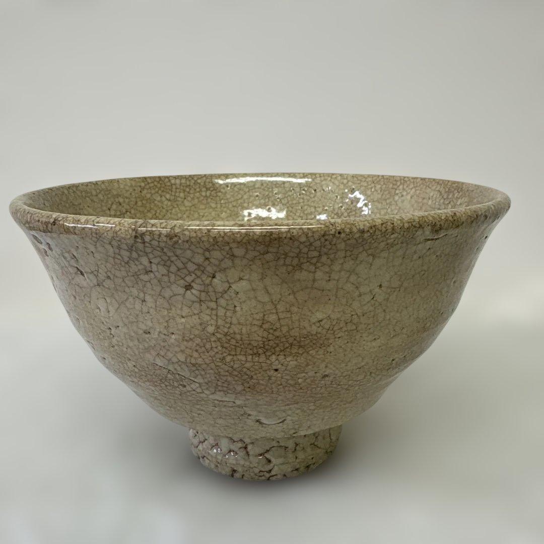 韓国人間国宝　李朝七代白山　金正玉作　嶺南窯　茶碗　共箱