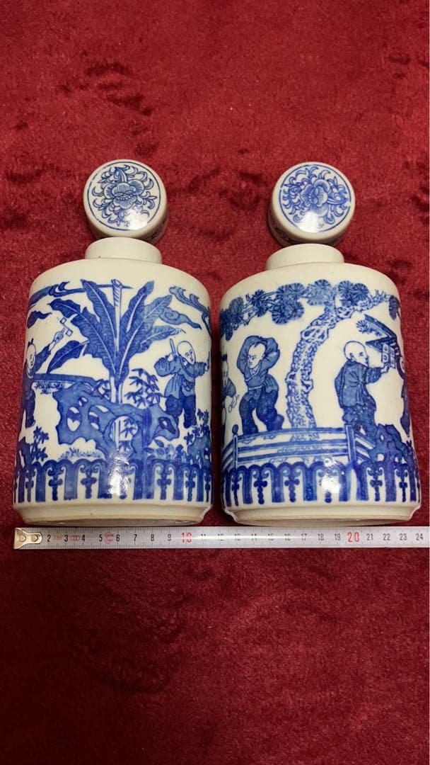 青花瓷瓶2個
