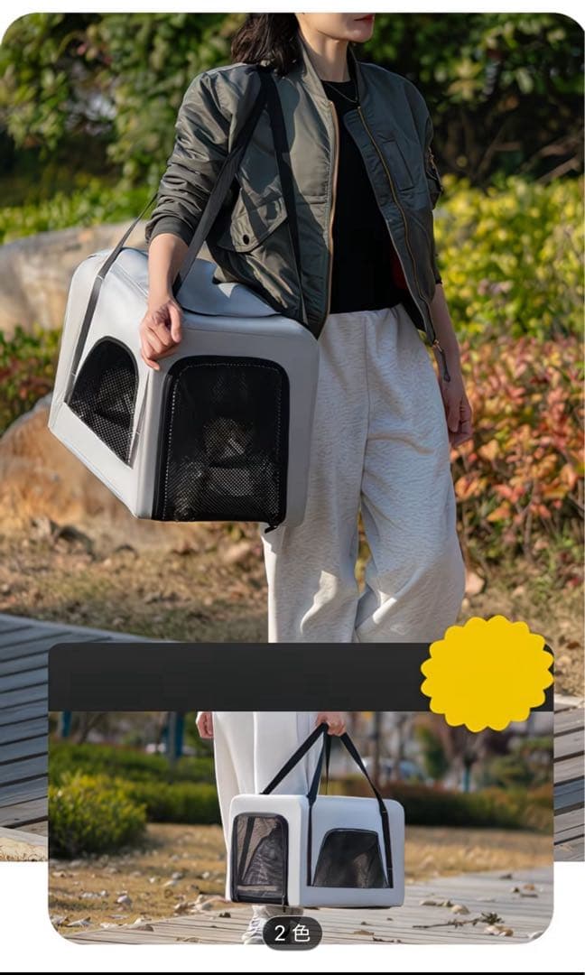 ペットカートブラック色2段式分離型多頭飼い対応軽量 折りたたみ式 犬用カート