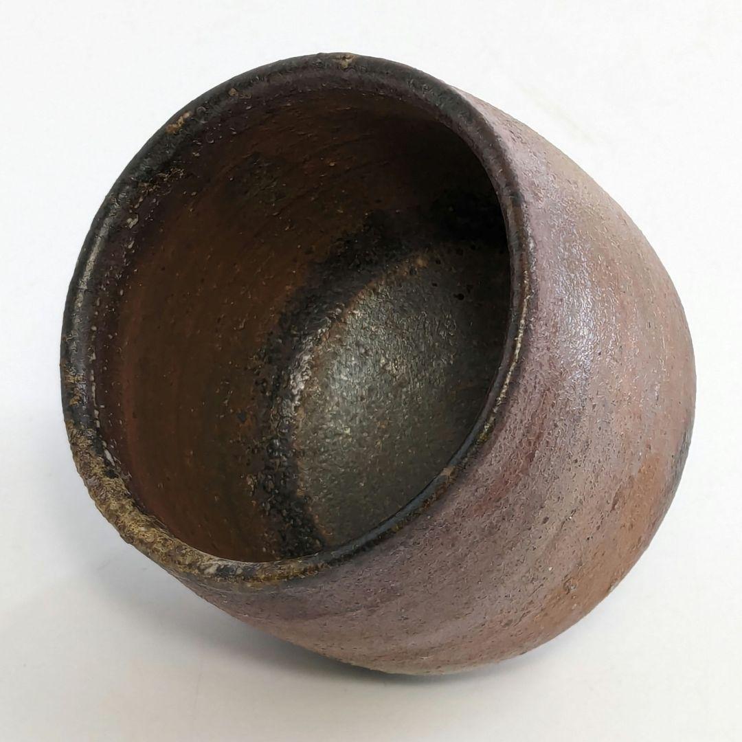 岡山県重要無形文化財 山本雄一 備前焼 酒呑 共箱共布栞 酒器 ぐい呑 虹彩