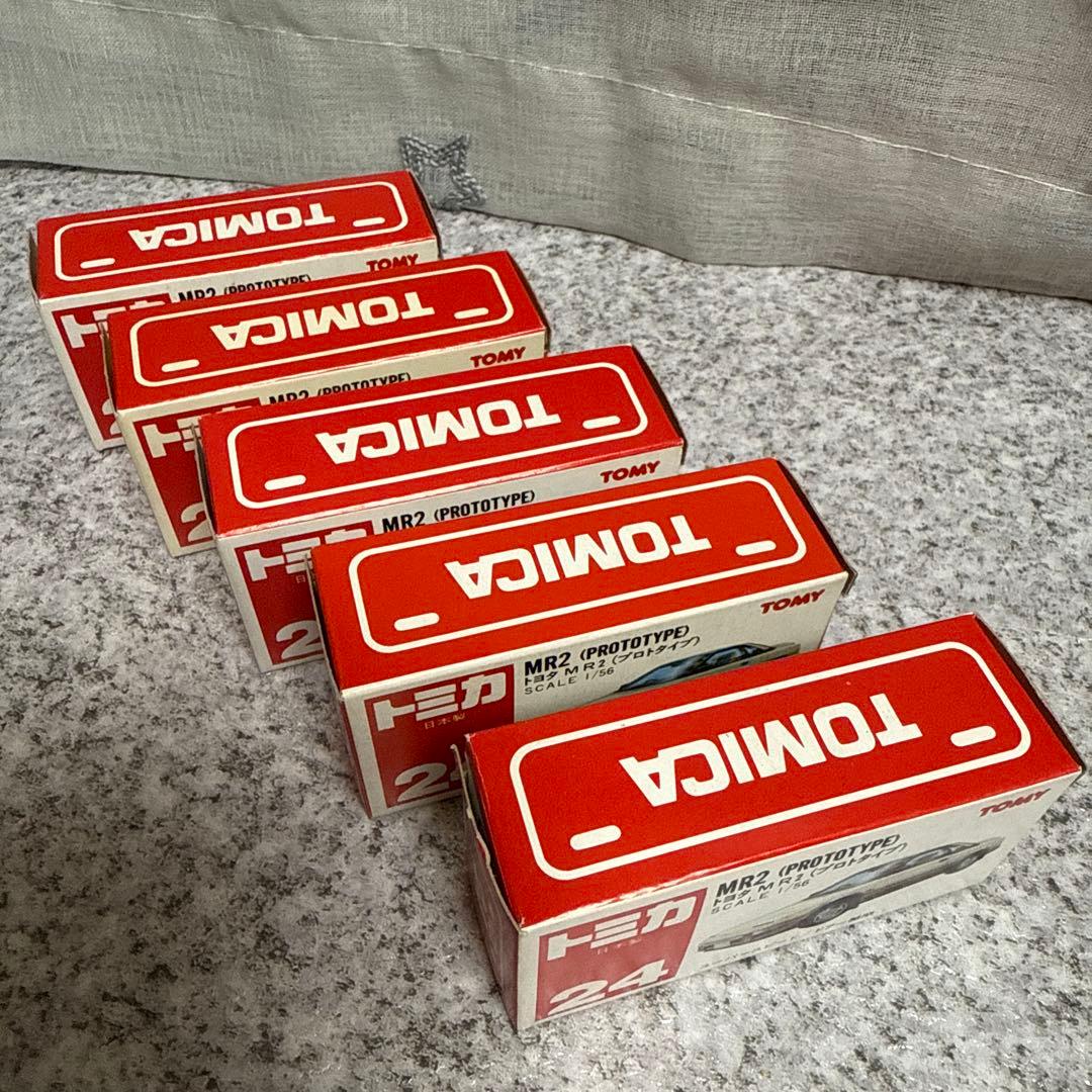 く*〜様 赤箱トミカ24　トヨタ MR2 プロトタイプ　日本製 5台セット