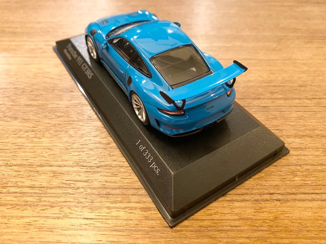 新品 1/43 ミニチャンプス ポルシェ 991.2 911GT3RS ブルー