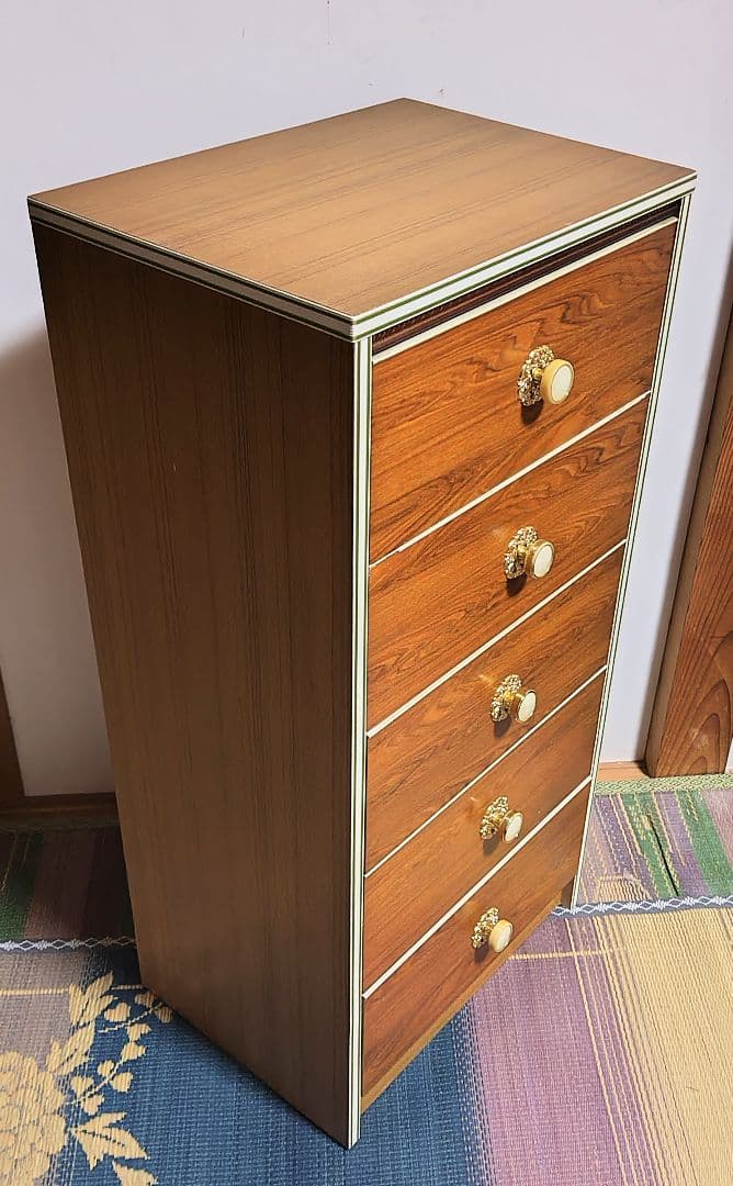 木製　5段引き出し　93cm　箪笥　昭和レトロ　アンティーク