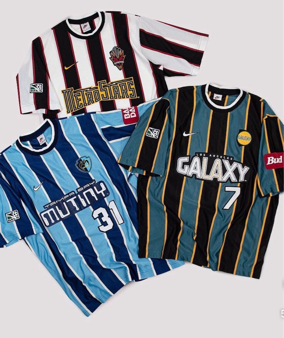 90s MLS NIKE ストライプ タンパベイ ミューティニー　ユニフォーム